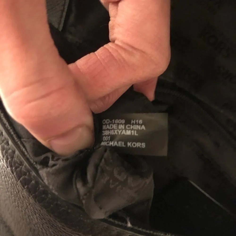 MICHAEL KORS pebbled leather top handle bag